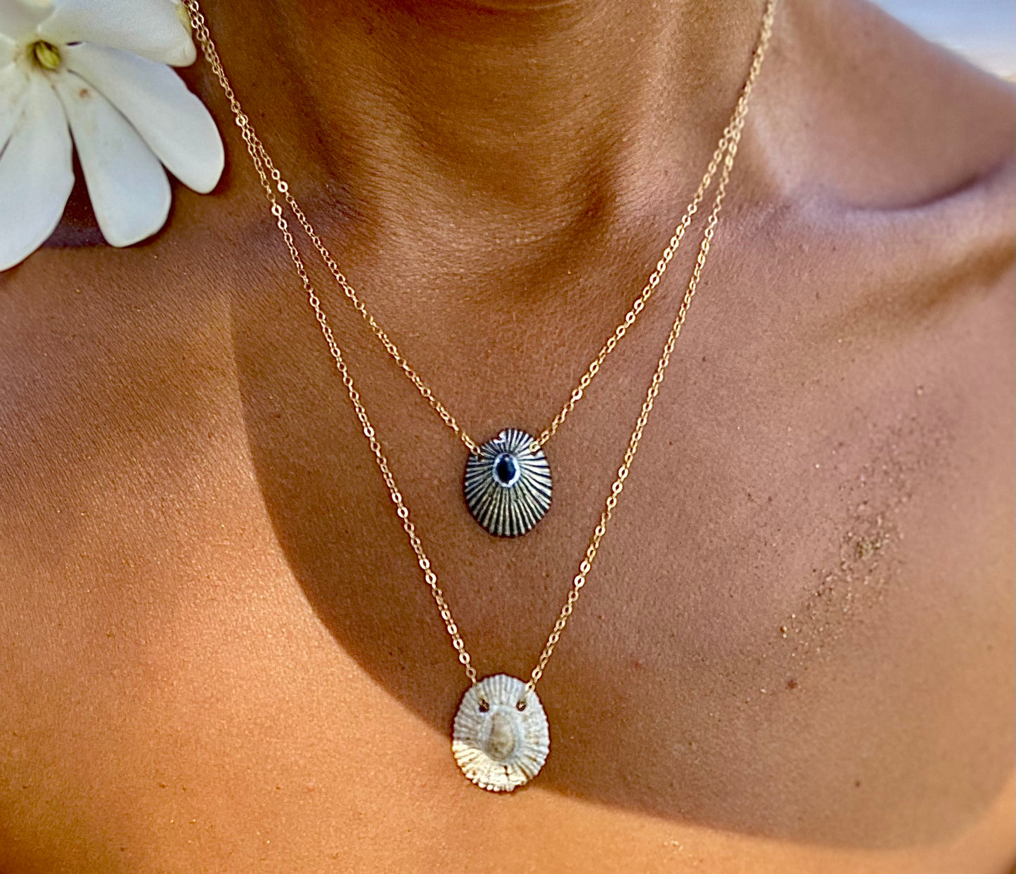 Necklace•Opihi Shell•White