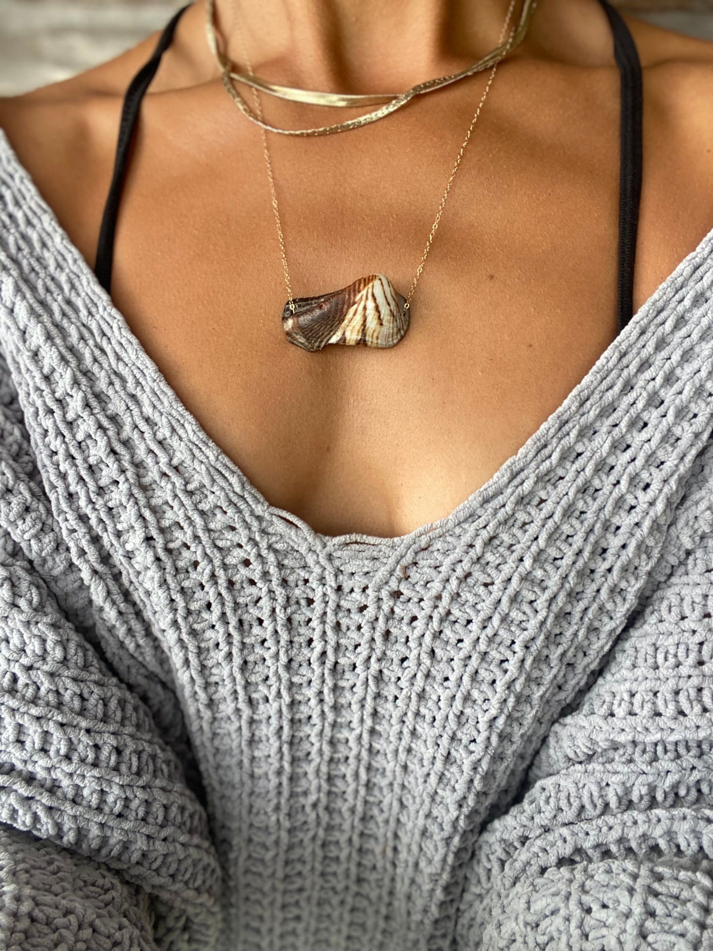 Necklace•Arca Zebra Shell